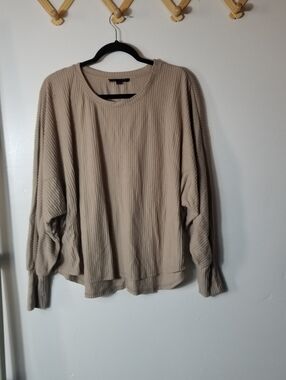 JANE & DELANCEY WOMEN'S RIBBED BLOUSE SIZE LARGE